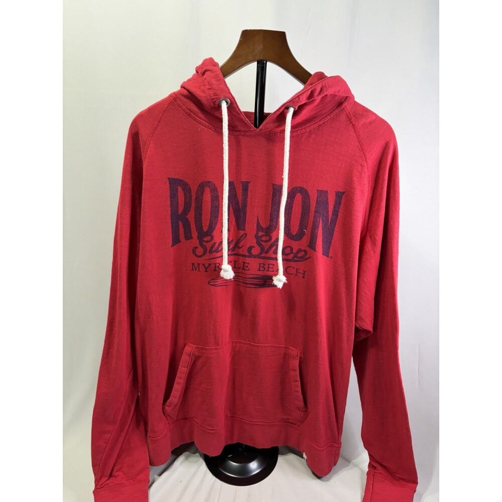 Vintage J. America Hoodie Ron Jon Surf Shop Myrtle Beach Red XXL
